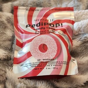 Spongelle Red and White Hand & Foot Care Buffer